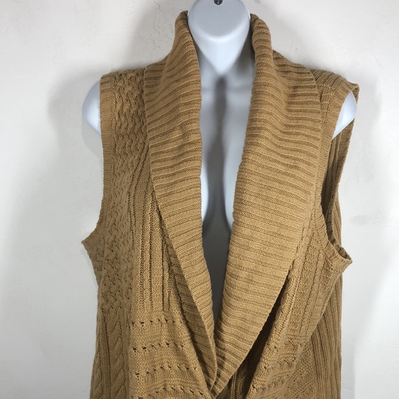Lauren Ralph Lauren tan sweater vest cardigan size 1X - Picture 2 of 9